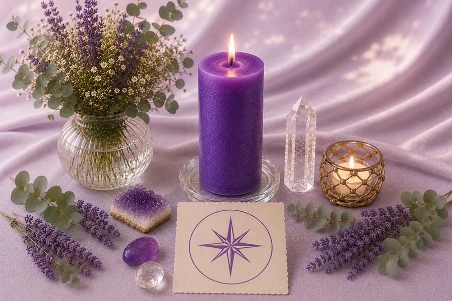 Kerzen-Ritual Violett – Erleuchtung, Inspiration und Spiritualität