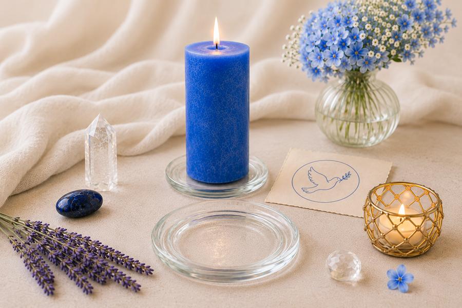 Kerzen - Ritual Blau - Harmonie, Treue und Wahrheit – Bild 3